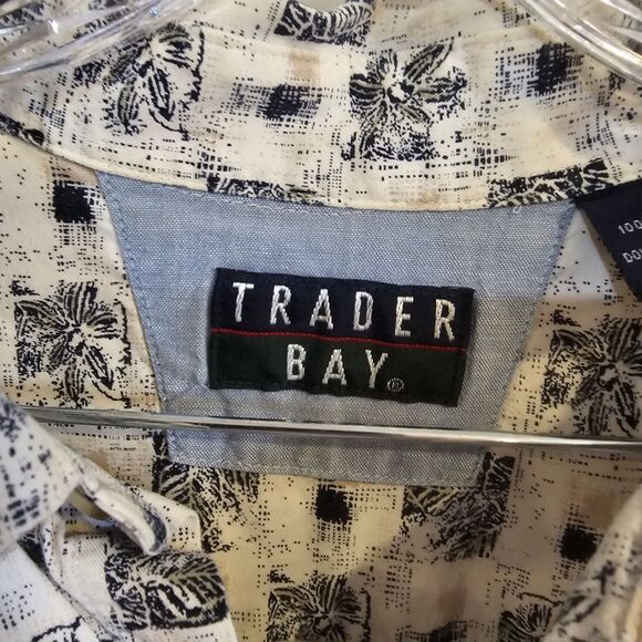 Trader Bay Floral Hawaiian Shirt Button Down Men’s Large Tall Island Shirt - Picture 7 of 10